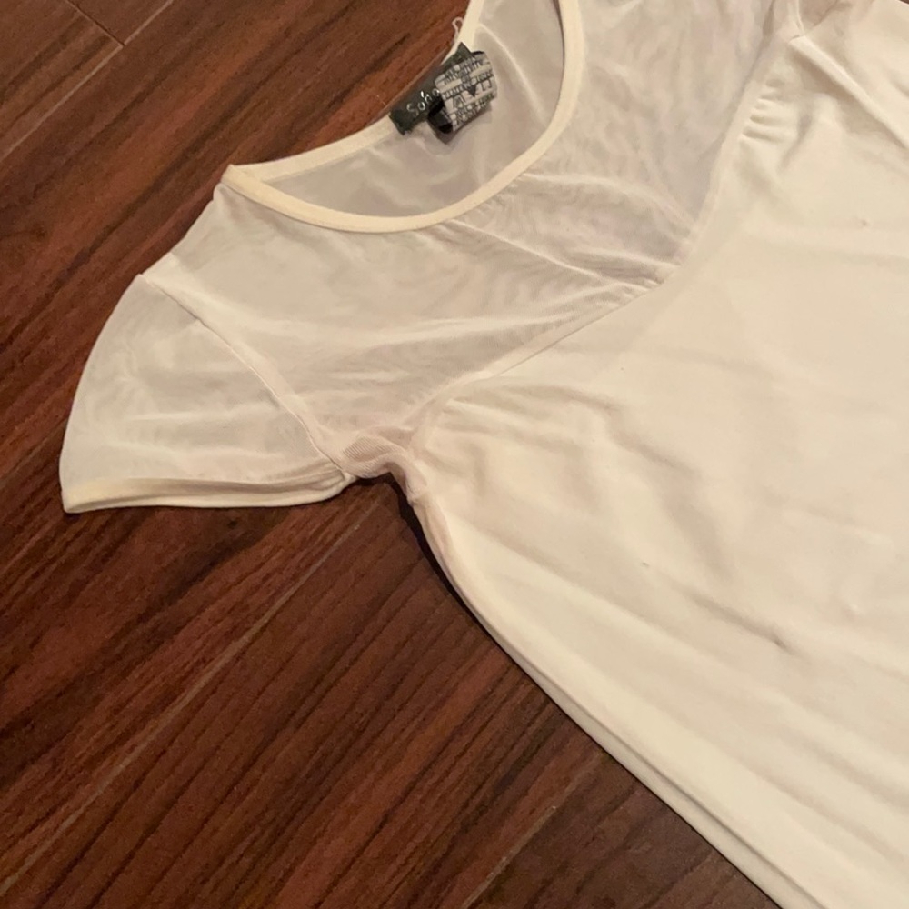 White Mesh Top